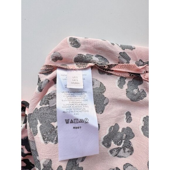 NWT MAEVE Rita Pink Black Leopard Printed Crepe Long Tunic Blouse Top, Size S - Picture 12 of 14